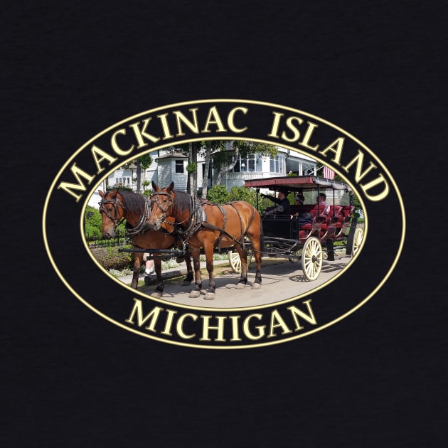 Horse and Carriage on Historic Mackinac Island, Michigan by GentleSeas